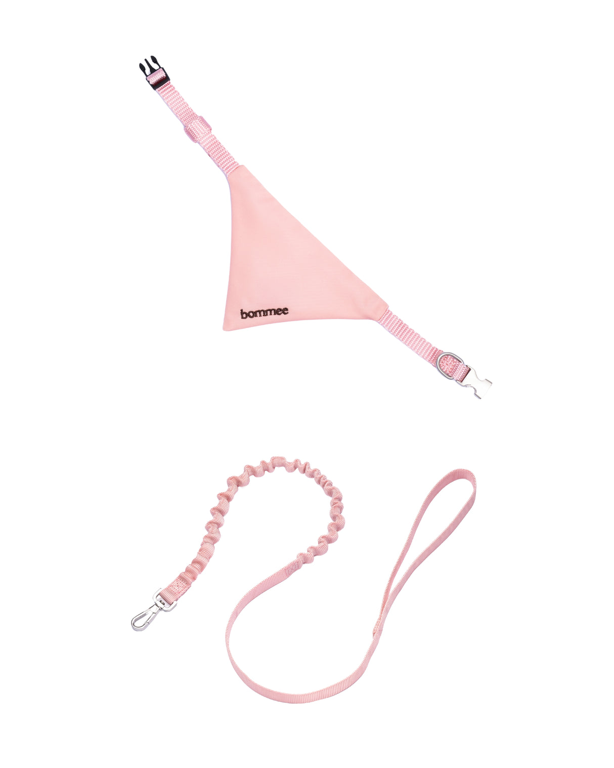 Bommee Nylon Collar and Leash Set - Light Pink