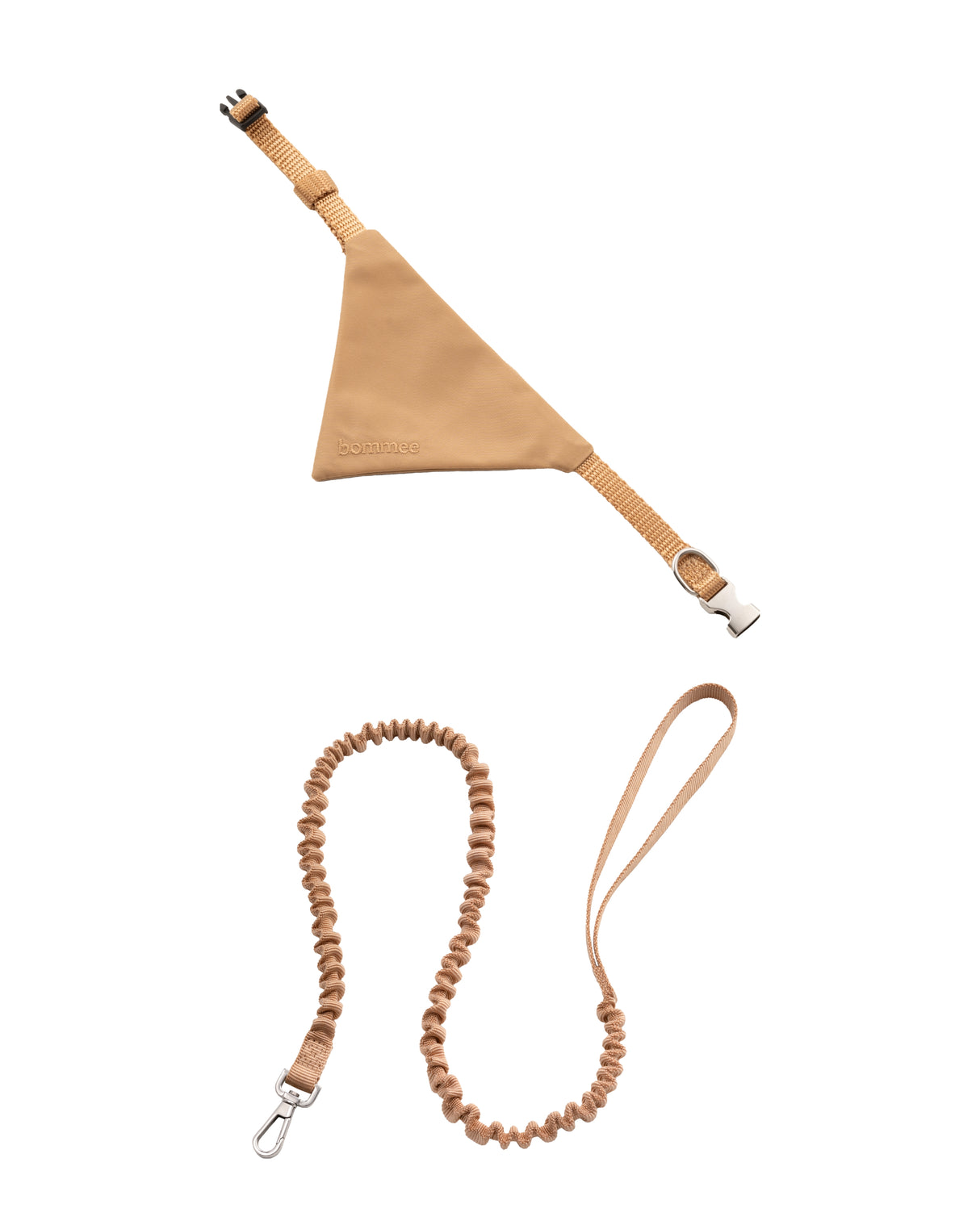 Bommee Nylon Collar and Leash Set - Latte