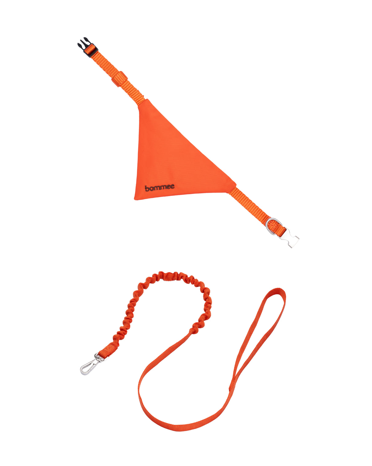 Bommee Nylon Collar and Leash Set - Orange