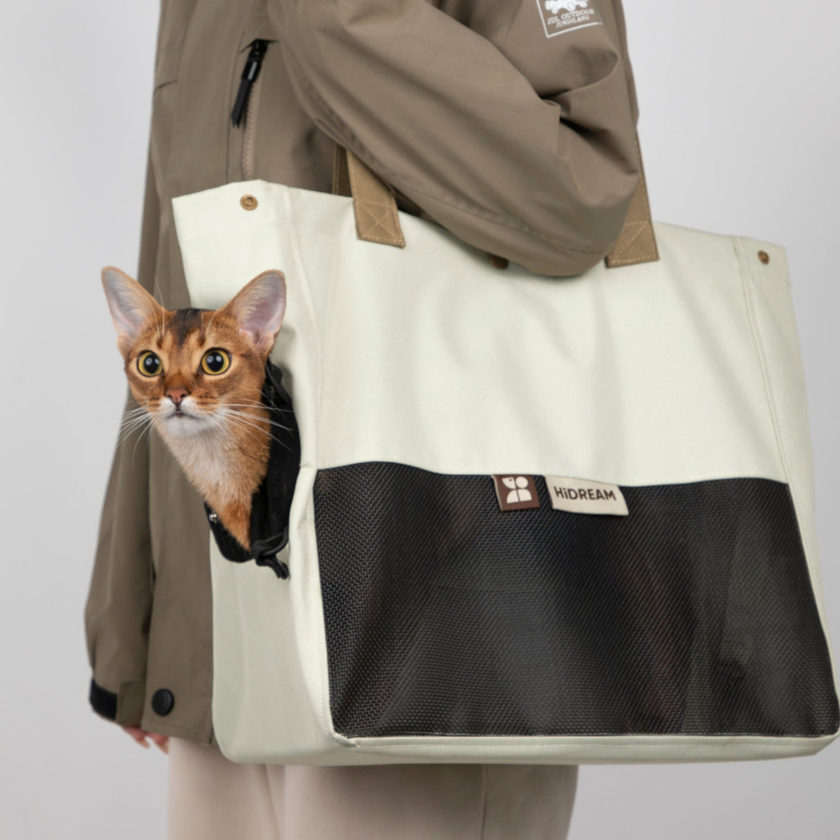 Pet Carrier - Almond Toast Canvas Tote (for pets up to 5kg)