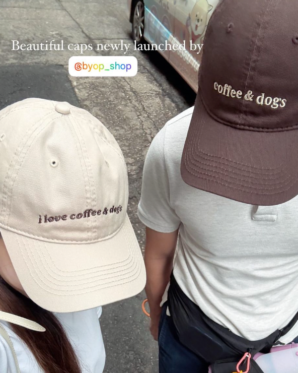 Dogs & Coffee Hat (Chocolate Brown)