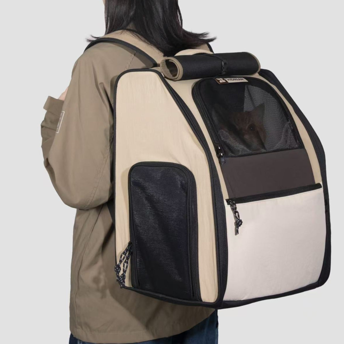 Pet Carrier - Roasted Chestnut Collapsible Backpack (for pets up to 8 kg)