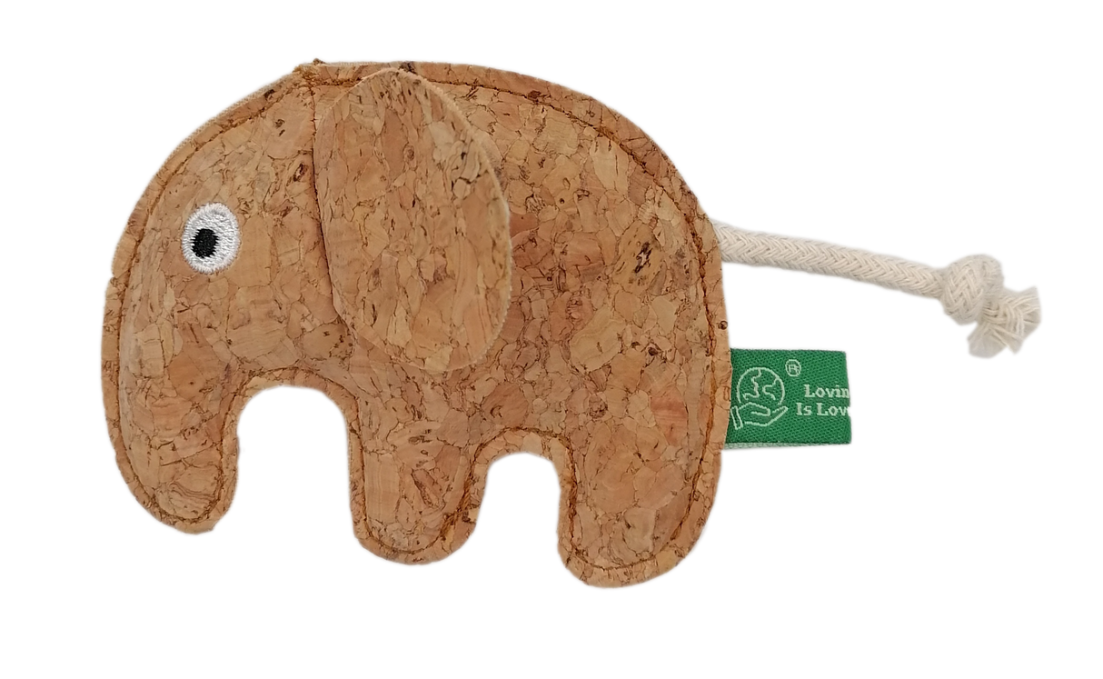 Cork Catnip Toy - Elephant